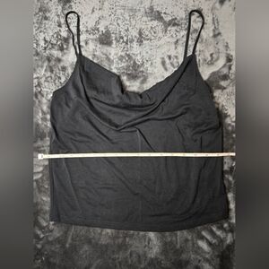 Black Women's Cowl Neck Cami Top Size Large